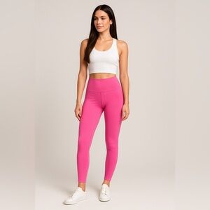 Esoft Pink High Waist Stretch Leggings Size Medium